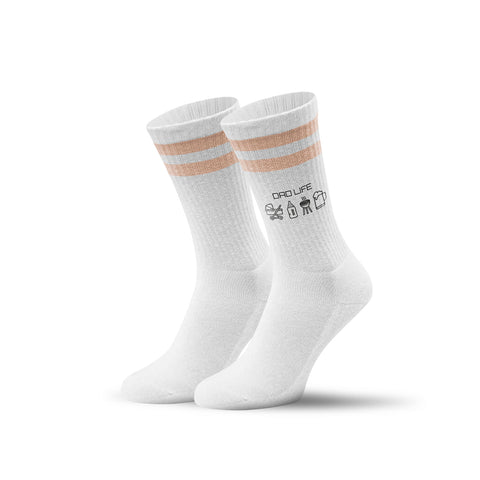 Tennissocken - Dad Life - personalisiert mit Namen
