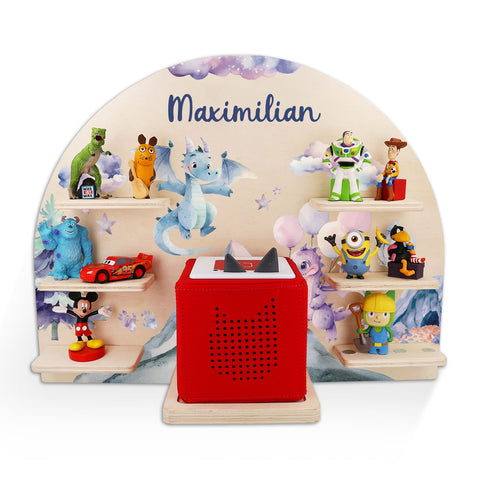 Toniebox Regal für Kinderzimmer - Drache - Personalisiert mit Namen
