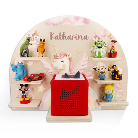 Toniebox Regal für Kinderzimmer - Einhorn - Personalisiert mit Namen