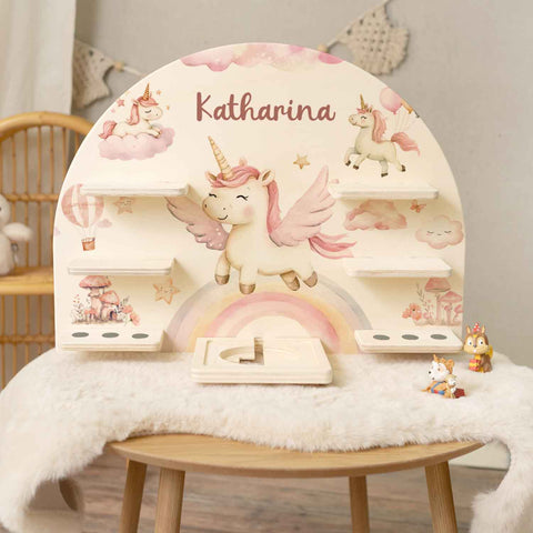Toniebox Regal für Kinderzimmer - Einhorn - Personalisiert mit Namen