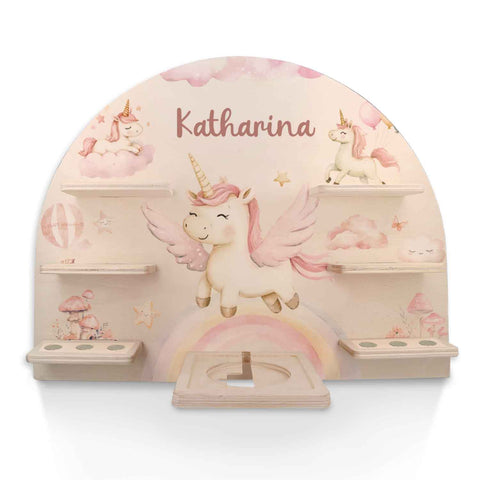Toniebox Regal für Kinderzimmer - Einhorn - Personalisiert mit Namen