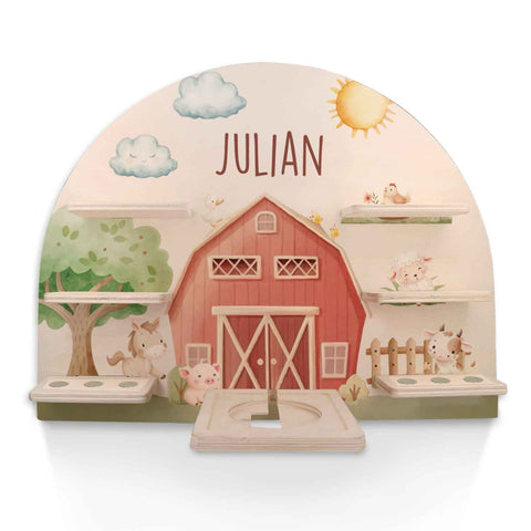 Toniebox Regal für Kinderzimmer - Farm - Personalisiert mit Namen