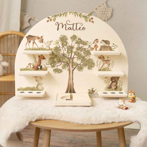 Toniebox Regal für Kinderzimmer - Waldtiere - Personalisiert mit Namen