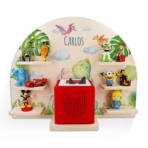 Toniebox Regal für Kinderzimmer - Dino - Personalisiert mit Namen