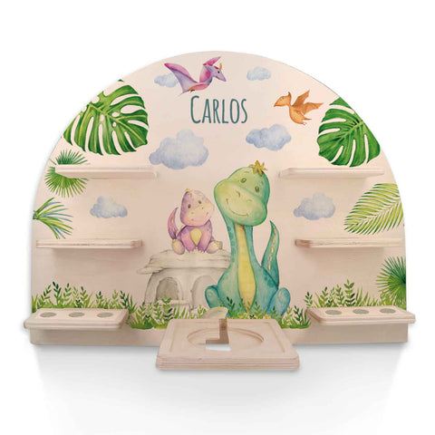 Toniebox Regal für Kinderzimmer - Dino - Personalisiert mit Namen