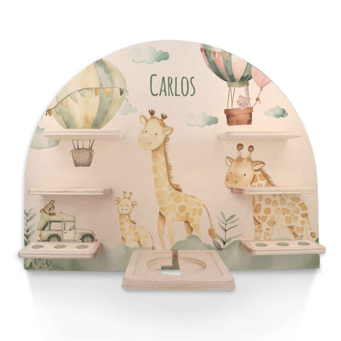 Toniebox Regal für Kinderzimmer - Giraffe - Personalisiert mit Namen