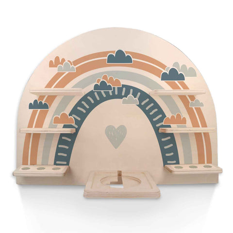 Toniebox Regal für Kinderzimmer - Regenbogen - Kinder Wandregal