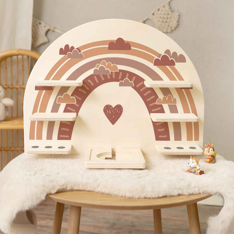 Toniebox Regal für Kinderzimmer - Regenbogen - Kinder Wandregal