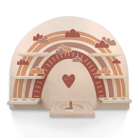 Toniebox Regal für Kinderzimmer - Regenbogen - Kinder Wandregal