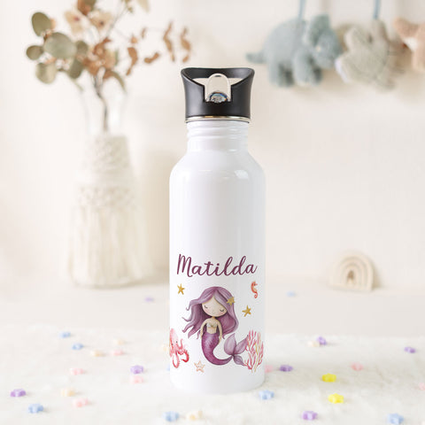 Bedruckte Trinkflasche aus Edelstahl - Meerjungfrau
