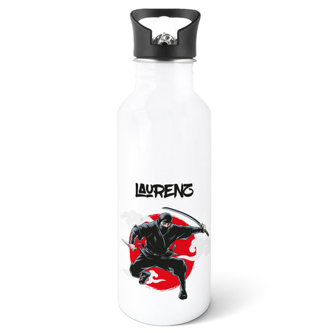 Bedruckte Trinkflasche aus Edelstahl - Ninja