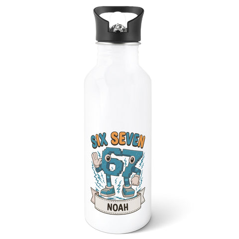 Bedruckte Trinkflasche aus Edelstahl - Six Seven