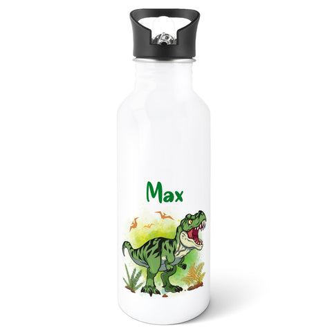 Bedruckte Trinkflasche aus Edelstahl - T-Rex