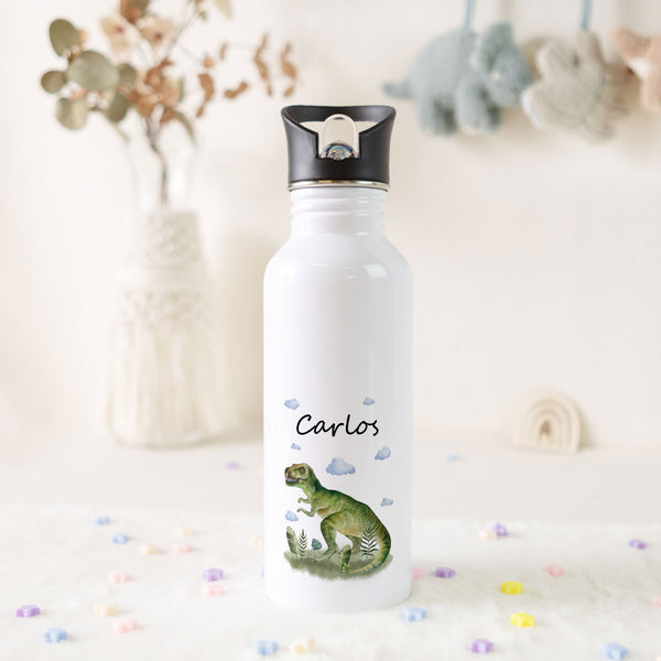 Bedruckte Trinkflasche aus Edelstahl - T-Rex V2 GRAVURZEILE