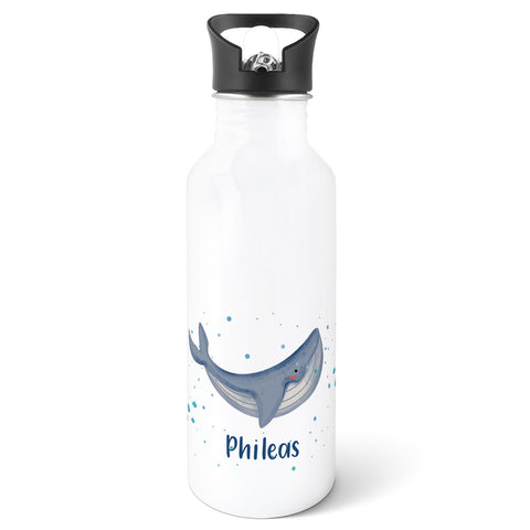 Bedruckte Trinkflasche aus Edelstahl - Wal