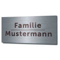 Graviertes Edelstahl Türschild