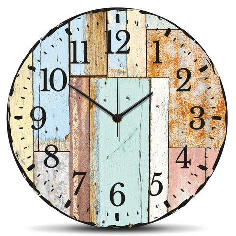 Wanduhr aus Holz Luv Vintage - UV Druck