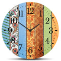 Wanduhr aus Holz Mandala - Mit UV Druck