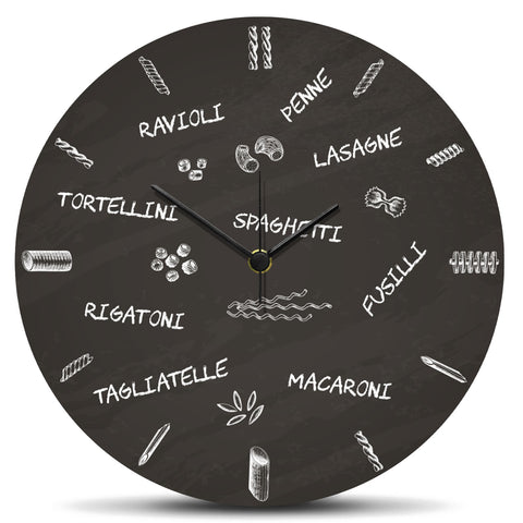 Wanduhr aus Holz Pastalover - mit UV Druck