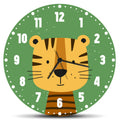 Wanduhr für Kinder im Tiger Design - mit UV Druck