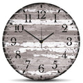 Wanduhr aus Holz Vintage Gray - mit UV Druck