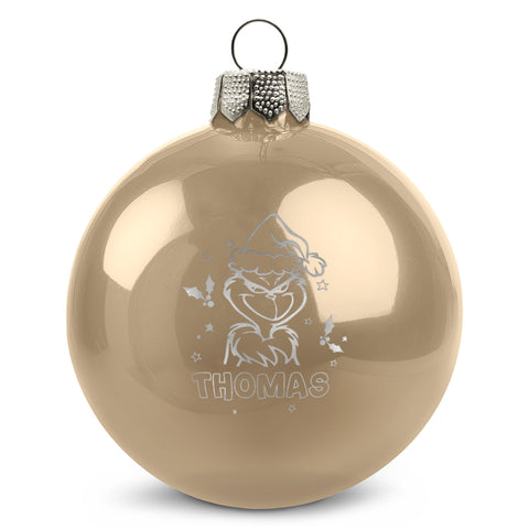 Gravierte Weihnachtskugel - Grinch