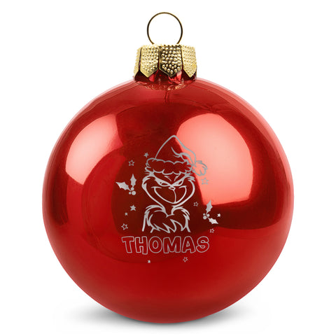 Gravierte Weihnachtskugel - Grinch