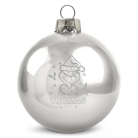 Gravierte Weihnachtskugel - Grinch