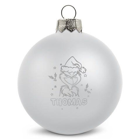 Gravierte Weihnachtskugel - Grinch