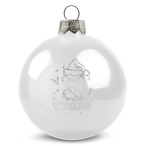 Gravierte Weihnachtskugel - Grinch