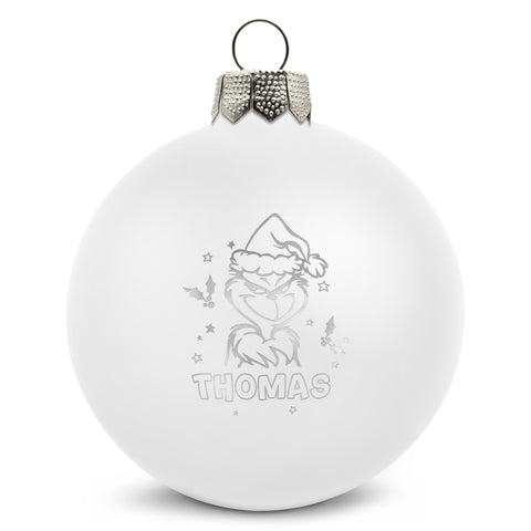 Gravierte Weihnachtskugel - Grinch
