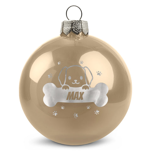 Gravierte Weihnachtskugel - Haustier - Hund & Katze