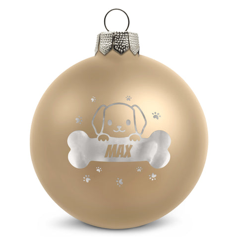 Gravierte Weihnachtskugel - Haustier - Hund & Katze