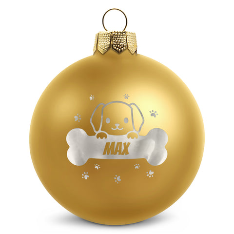 Gravierte Weihnachtskugel - Haustier - Hund & Katze
