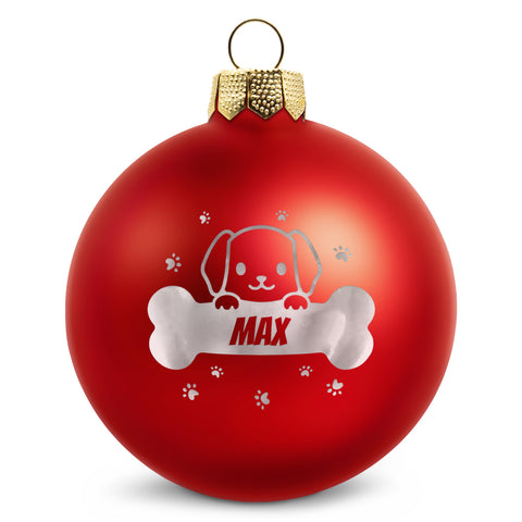 Gravierte Weihnachtskugel - Haustier - Hund & Katze