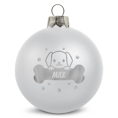 Gravierte Weihnachtskugel - Haustier - Hund & Katze