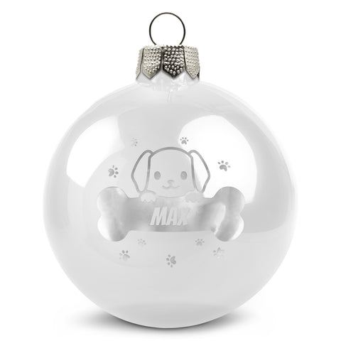 Gravierte Weihnachtskugel - Haustier - Hund & Katze