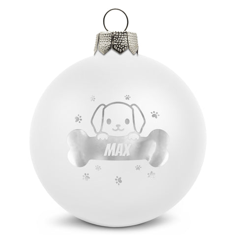 Gravierte Weihnachtskugel - Haustier - Hund & Katze