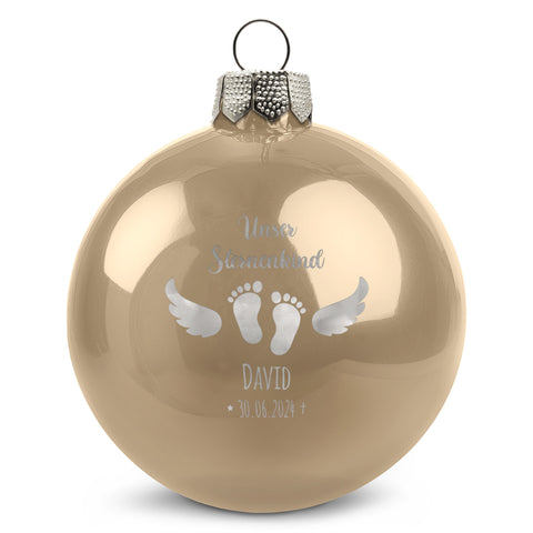 Gravierte Weihnachtskugel - Sternenkind