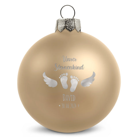 Gravierte Weihnachtskugel - Sternenkind