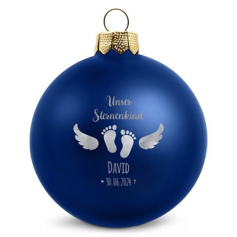 Gravierte Weihnachtskugel - Sternenkind