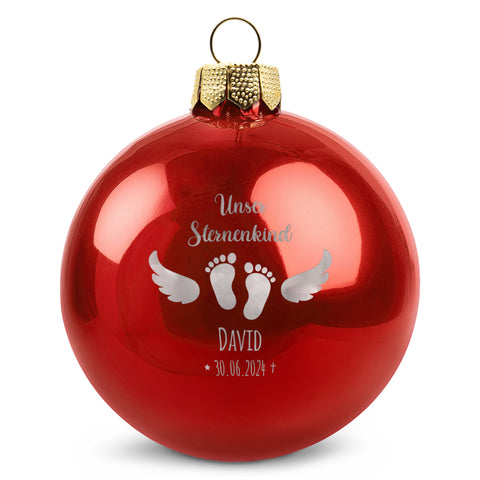 Gravierte Weihnachtskugel - Sternenkind
