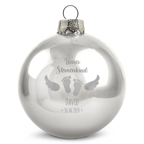 Gravierte Weihnachtskugel - Sternenkind