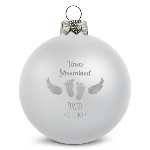 Gravierte Weihnachtskugel - Sternenkind