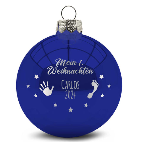 Gravierte Weihnachtskugel - Mein erstes Weihnachten