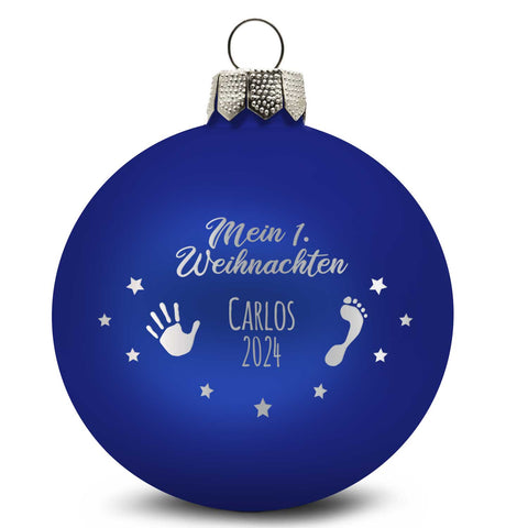 Gravierte Weihnachtskugel - Mein erstes Weihnachten
