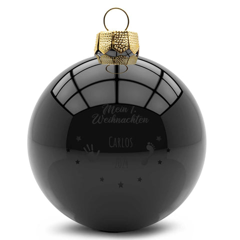 Gravierte Weihnachtskugel - Mein erstes Weihnachten
