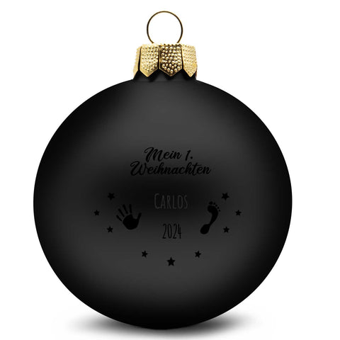 Gravierte Weihnachtskugel - Mein erstes Weihnachten