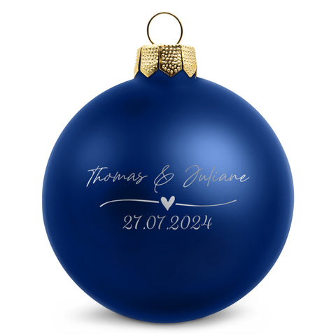 Gravierte Weihnachtskugel - Wedding Love