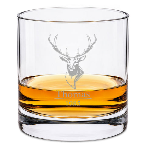 Leonardo Whiskyglas mit Gravur "Hirschkopf"